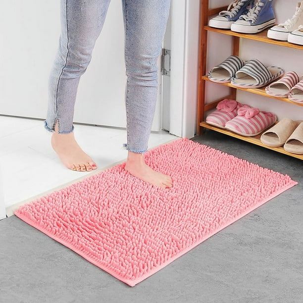 Alfombrillas de chenilla para dormitorio, cocina, sala de estar, alfombra para puerta de baño, alfombrillas antideslizantes absorbentes para pies