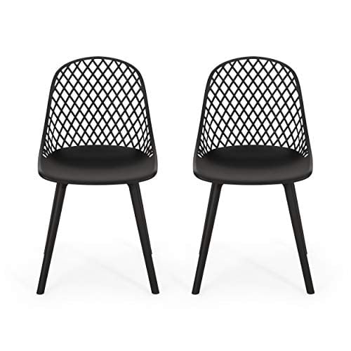 Christopher Knight Home 312476 Chaise de Salle à Manger d'Extérieur Delora (Ensemble de 2), Noir
