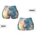 thumbnail image 3 of Sikiie Cute Cloud Cat Print Workout Shorts Women Scrunch Butt Gym Shorts Seamless High Waist Tummy Control Yoga Biker Athletic Shorts, 3 of 5