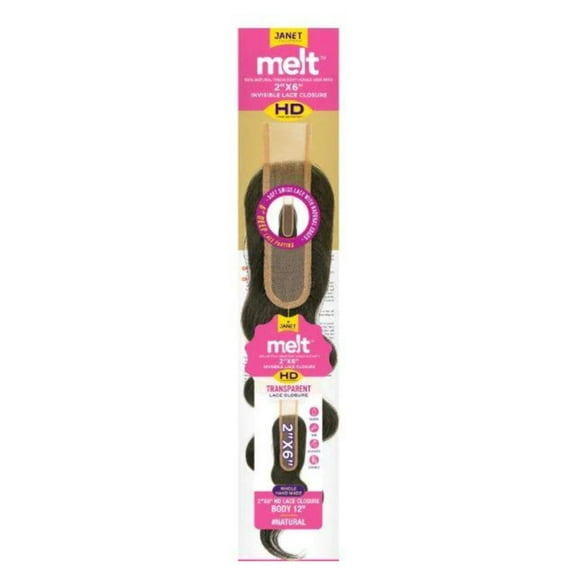 Janet Collection 100% Remi Human Hair Melt 2x6 HD Lace Closure - BODY WAVE
