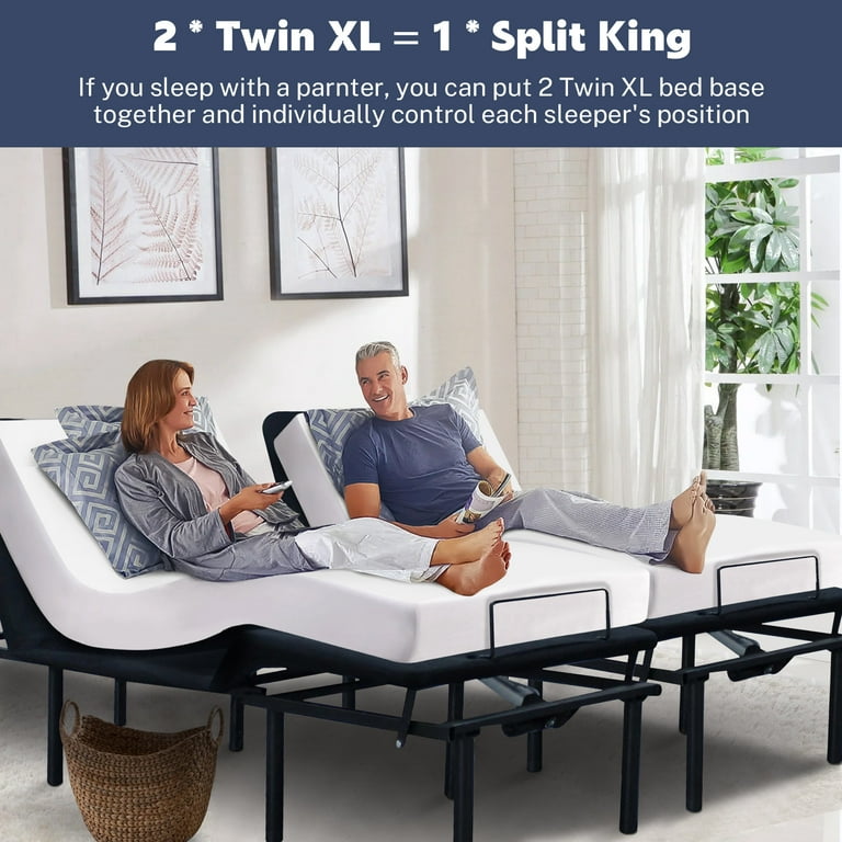 HSUNNS Twin XL Adjustable Bed Base with Wireless Remote