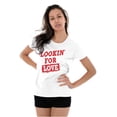 thumbnail image 3 of Looking For Love Funny Valentines Day Womens Fitted Plus Size Graphic Tee Brisco Brands 3X, 3 of 5