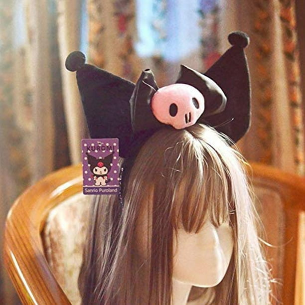 Kuromi épingle à cheveux oreille bandeau Kuromi cosplay filles Kawaii  Costume Cosplay noël mélodie peluche bandeau cadeau 