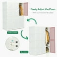 thumbnail image 6 of Gymax Portable Closet Clothes Foldable Armoire Wardrobe Closet w/8 Cubes Hanging Rods, 6 of 10