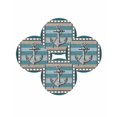 thumbnail image 7 of 13 Inch Round Placemats Set of 4, Blue Beige Anchor Non Slip Heat Insulation PP Table Mats, Nautical Summer Beach Coastal Ocean Washable Place Mats for Kitchen Dining Party Table Decor, 7 of 7