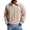 Khaki, variant on Mens Shirts, Men's Sweatshirt Pullover Sweater Long Sleeve Lapel Quarter Zip Sweaters Light Blue M
