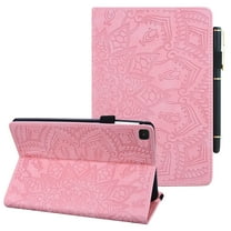 Embossed Mandala Case for Galaxy Tab A7 Lite 2021, SM-T220 SM-T225 Cover, Allytech Multiple Angle Viewing Stand PU Leather Shockproof Wallet Case for Samsung Galaxy Tab A7 Lite 8.4" 2021, Pink