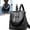Black, variant on Women's Simulated Leather Backpack | Water-Resistant | Detachable Adjustable Shoulder Straps | Spacious Organizer | Lightweight 13.4x10.2x5.5in | Casual Travel Daily Use | Black