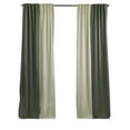 thumbnail image 5 of 3S Brother's Solid Combined Mix and Match 4 Panels Curtains with 2 Color Combination Velvet Look Hanging Back Tap & Rod Pocket Bedroom Office Windows Luxury Home Decoration 28"x63" Cream-Leaf Green, 5 of 7