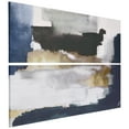 thumbnail image 5 of "Silver Elegance I & II", Abstract Artwork Rendered on Silver Shagreen Wrapped Canvas Wall Art Set, sized 72"x22", 5 of 12