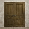 thumbnail image 3 of Interior Solid French Double Doors 84 x 80 inches | Ego 5012 Marble Oak | Wood Interior Solid Panel Frame | Closet Bedroom Modern Doors, 3 of 5