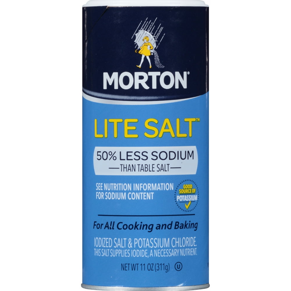 Morton Lite Salt, Low Sodium for a Heart Healthy Salt Alternative, 11 ...