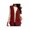 Red, variant on Zynoxe Women's Fleece Vests With Side Pockets Fashion Solid Color Hooded Vest for Women Long Sleeve Open Front Warm Sleeveless Gilet Double‑Sided Plush Fuzzy Casual Outerwear S