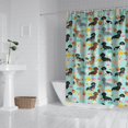 thumbnail image 2 of Dachshund Dog and Pizza Shower Curtain 72"x84" ,Bathroom Decorative Shower Curtains Set with 12 Hooks,Modern Waterproof Washable Shower Curtain, 2 of 6