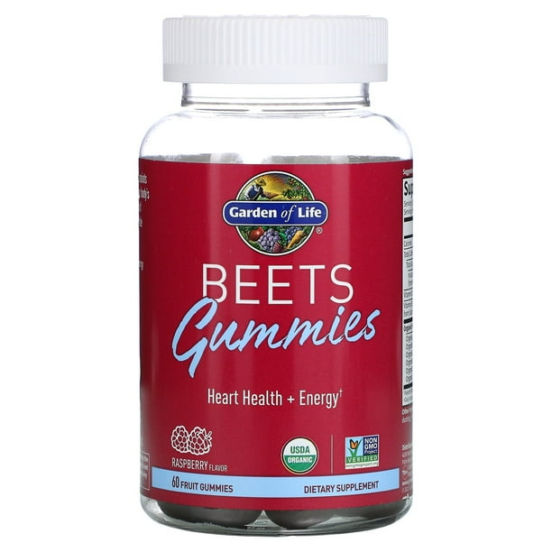 Beets Gummies, Heart Health + Energy, Raspberry, 60 Fruit Gummies