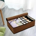 thumbnail image 4 of Organizador de ropa interior Baoblaze caja de almacenamiento multiusos 17x11,4x5 pulgadas marrón, 4 of 8