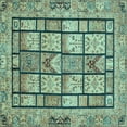 thumbnail image 1 of Ahgly Company Indoor Square Abstract Light Blue Modern Area Rugs, 8' Square, 1 of 4
