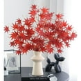 thumbnail image 7 of Nmdmisc Artificial Maple Leaves Branches Fake Fall Leaves Stems Maple Leaves Shrubs Autumn Leaf Bushes Faux Silk Foliage for Home Kitchen Thanksgiving Table Centerpieces Festival Decor (Red), 7 of 7