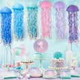 thumbnail image 6 of Hanging Jellyfish Paper Lanterns - 6 Color Under The Sea Party Mermaid Birthday Supplies Baby Shower, Wedding, Beach Room Decor Decoration (Set of 6), 6 of 6
