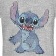 thumbnail image 2 of Junior's Lilo & Stitch Sketchy and Fluffy Graphic Tee Athletic Heather 2X Large, 2 of 3
