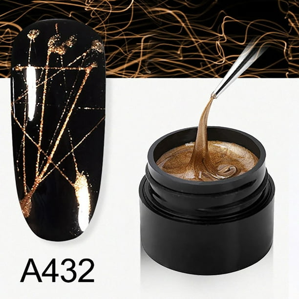Esmalte de uñas de gel de 5 ml para pintar telarañas, gel para uñas, dibujo de alambre