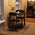 thumbnail image 2 of Dining Table Set for 2, 3Pcs Kitchen Dining Room Set Dining Room Table Set with 2 Upholstered Chairs for Small Space Kitchen Apartment (Black), 2 of 9