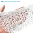 thumbnail image 4 of Uxcell 1 Yard of 4" White Sequin Fringe Trim DIY Tassel Trim, (2.95 ft/0.9m), 4 of 6