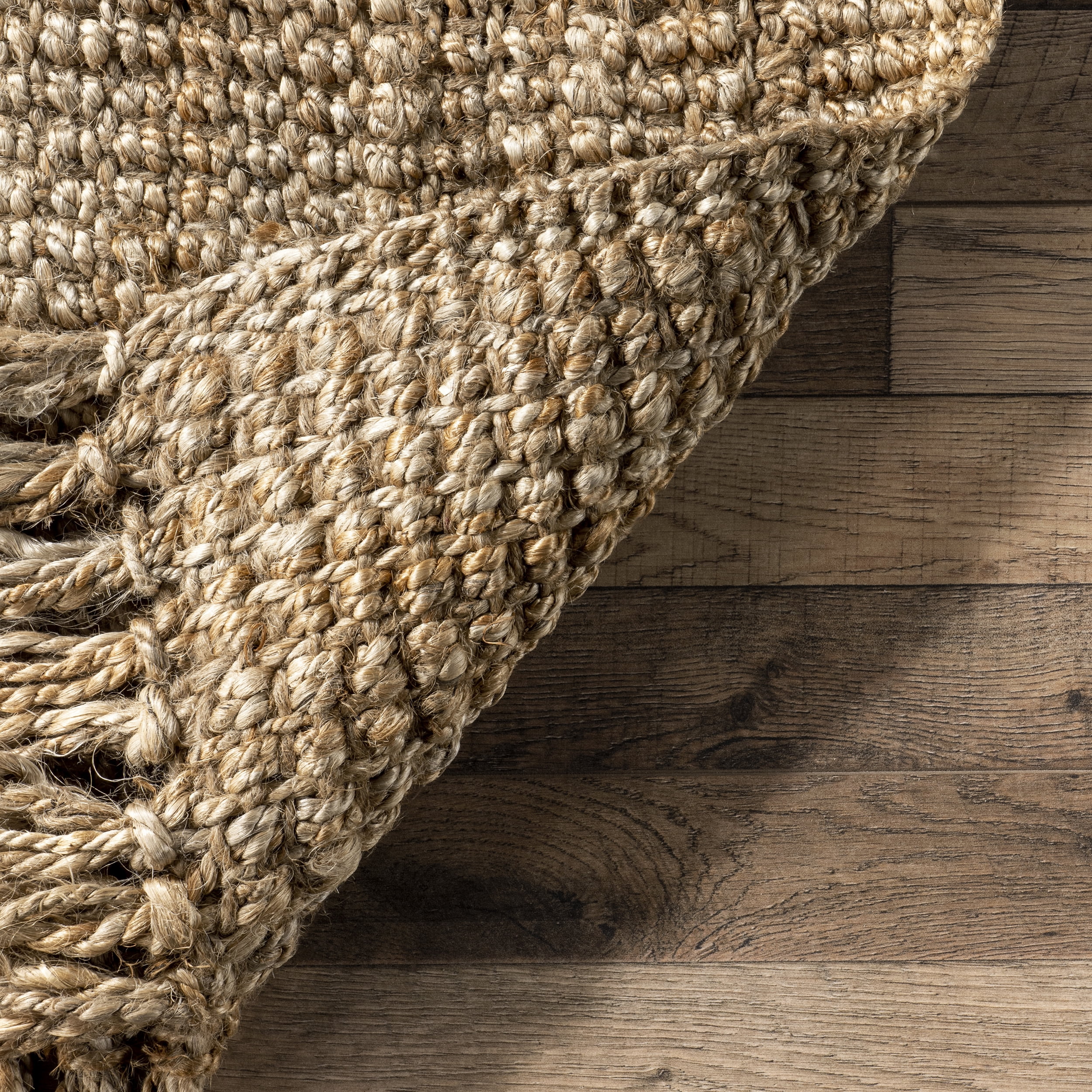 nuLOOM Daniela Chunky Jute Natural 4' x 6' Farmhouse Area Rug