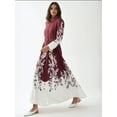 thumbnail image 4 of Printed Long Sleeve Maxi Dress with Belt, 4 of 5