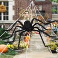 thumbnail image 5 of Araña gigante de Halloween de 59 pulgadas, decoración de Halloween de araña gigante, juguete de peluche de tarántula negra, accesorios de araña gigante de carnaval (150 cm), 5 of 5
