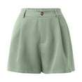 thumbnail image 4 of Kureaily Women's Stretchy High Waisted Pleated Wide Leg Shorts With Pockets, 4 of 4