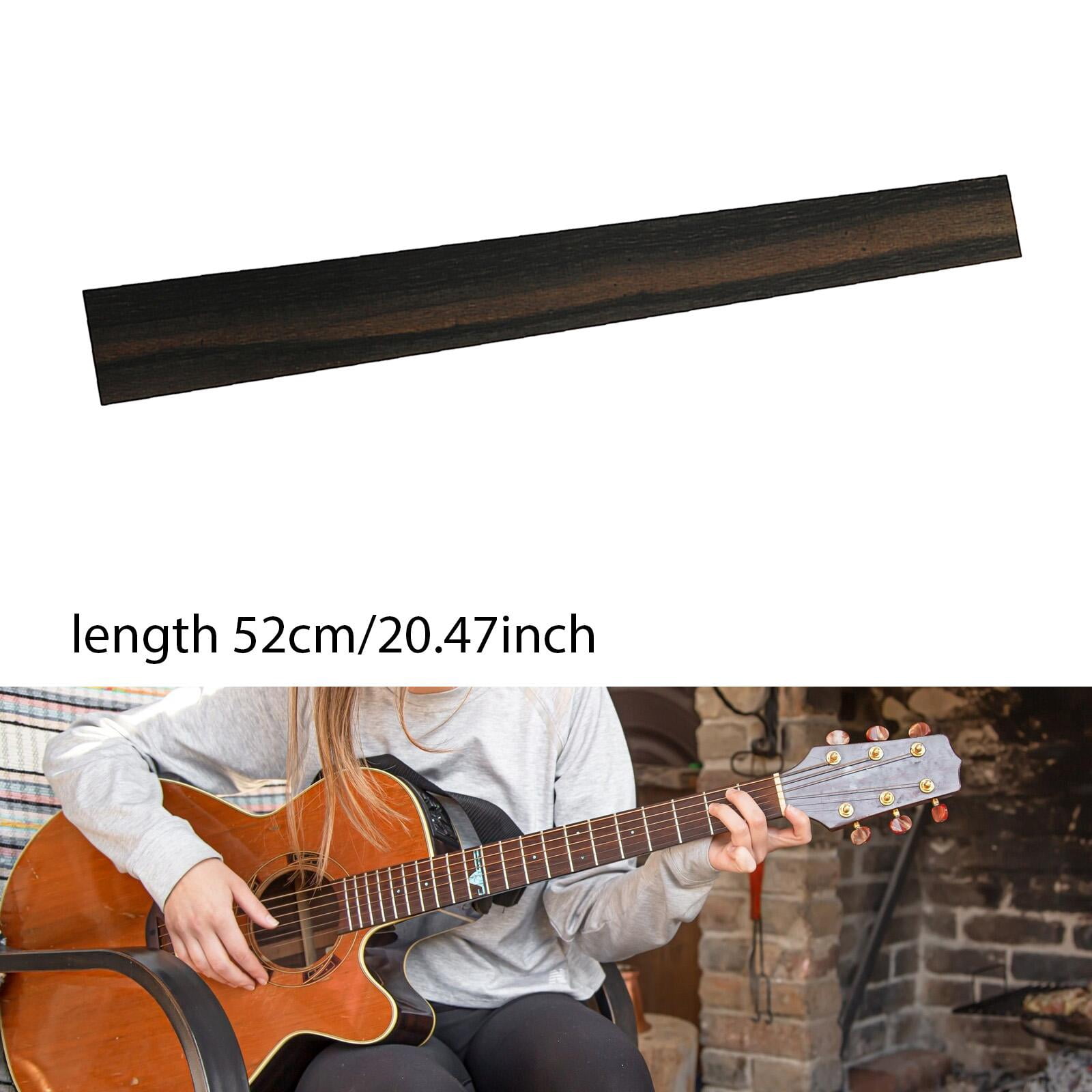 Guitar Fretboard Ebony Wooden Blank Replacement Durable Material for Acoustic Electric Guitar DIY Enthusiasts