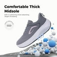 thumbnail image 2 of NRNHI Women's Wide Toe Box Shoes Arch Support Walking Shoes for Plantar Fasciitis Wide Width Orthotic Tennis Sneakers GreyPink Size 10, 2 of 6