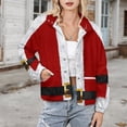 thumbnail image 3 of Jackets for Women Winter Coat Jackets Flannel Stand Collar Jacket(Santa Claus Suit Fashion Statement,Size:S-4XL), 3 of 7