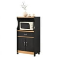thumbnail image 1 of Pemberly Row Microwave Kitchen Cart in Black Beech, 1 of 5
