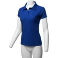 thumbnail image 5 of A2Y Women's Basic Casual Essentials 4-Button Junior-Fit PK Cotton Pique Polo Shirt Royal 2XL, 5 of 6