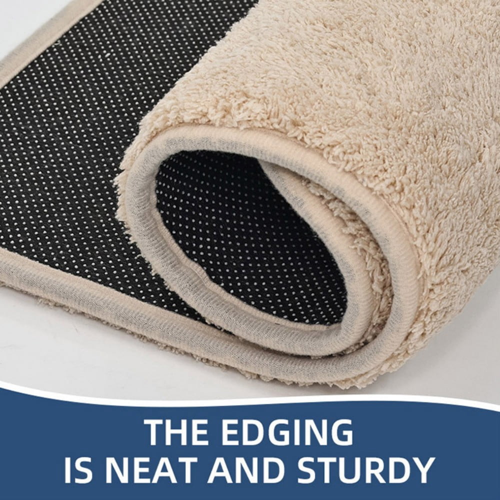 Bathroom Rug, Soft Absorbent Bathroom Mat and Bath Mat, Premium Microfiber Shag Bath Rug Machine Washable Blue,24" x 36"