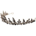 thumbnail image 2 of FELTECHELECTR Tiaras de corona de reina, tiara nupcial, diadema, corona, adorno para el cabello, tocado de boda, 2 of 6