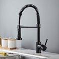 thumbnail image 4 of Grifo de cocina con grifo de muelle en espiral y spray (Grifo de cocina LED negro) Kuyhfg Sin marca, 4 of 5