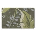 thumbnail image 1 of Luxury Green Leaf Bath Mat, Non-Slip, Soft & Absorbent - 20x32 in Boho Microfiber Rug, Cute Bathroom Accent, Machine Washable, Easy Clean Doormat., 1 of 5