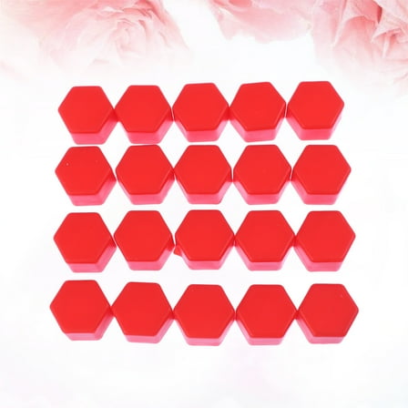 ORDDIART 20-Piece Red Silicone Lug Nut Covers Set for Car Wheels and Stylish Appearance
