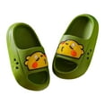 thumbnail image 3 of Zanarzt Toddler Slippers for Boys Girls Kids Cloud Slides Slippers for Girls Boys Pillow Slippers Shower Bathroom Thick Sole Sandals Indoor Outdoor Slippers Green,US 2, 3 of 7