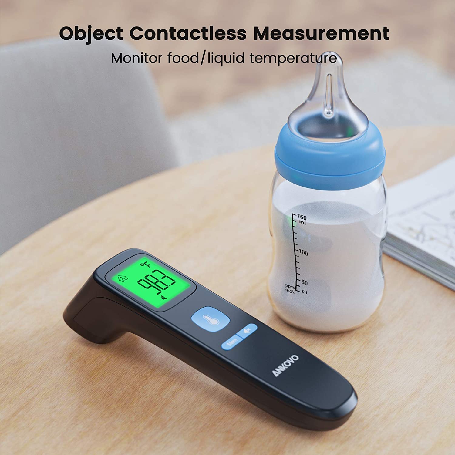 Ankovo Infrared Forehead Thermometer with Fever Alarm photo 4