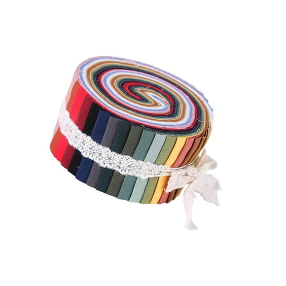 Wweixi Roll Up Cotton Fabric Strips Jelly Rolls Quilting Craft Fabric Option1 D 36PCS