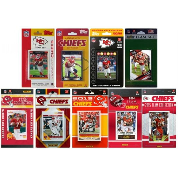 C&I Collectables NFL Kansas City Chiefs 9 Different Licensed Trading