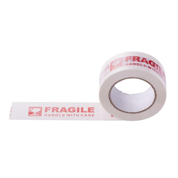 2x72 Yards Red Fragile Handle Packing Shipping Box Sealing Tape