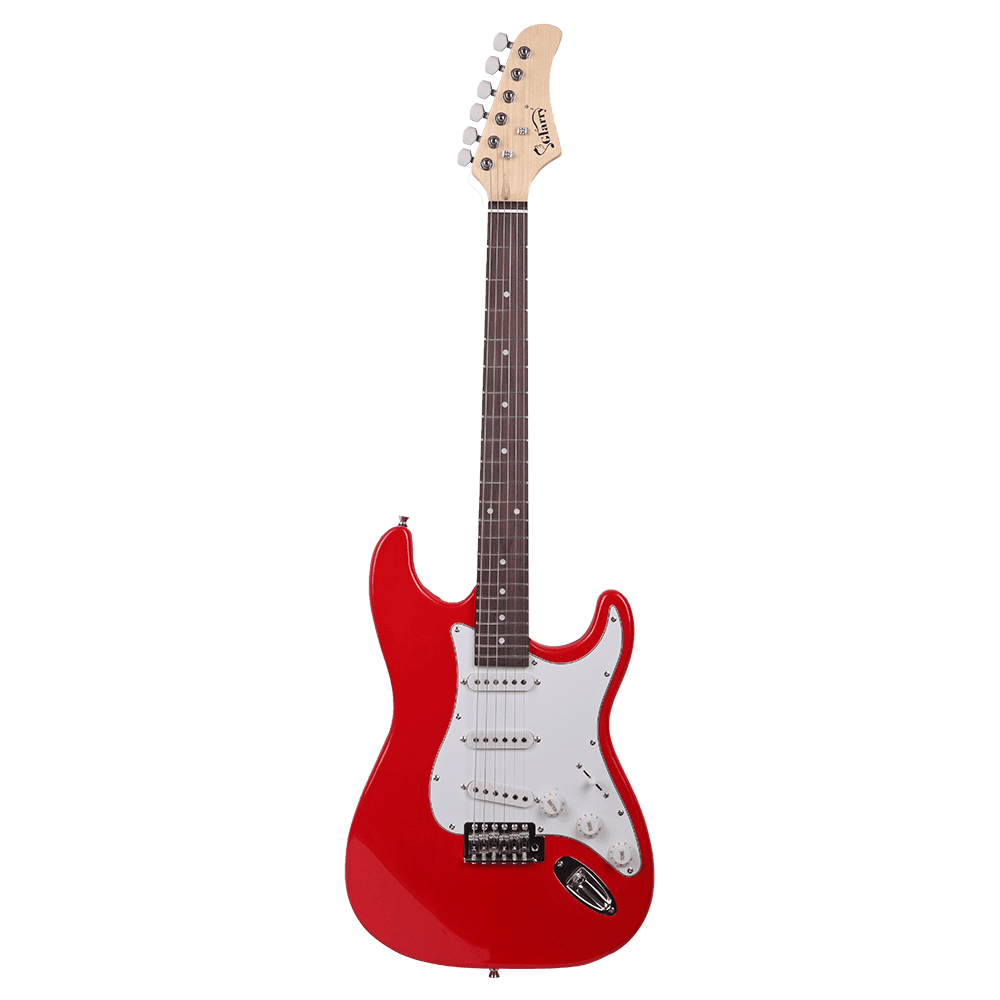 Tcbosik 39" Electric Guitar Kit with Bag, Strap, Tools, Plectrum, Tremolo Arm and Power Wire for Beginner, Starter, Red