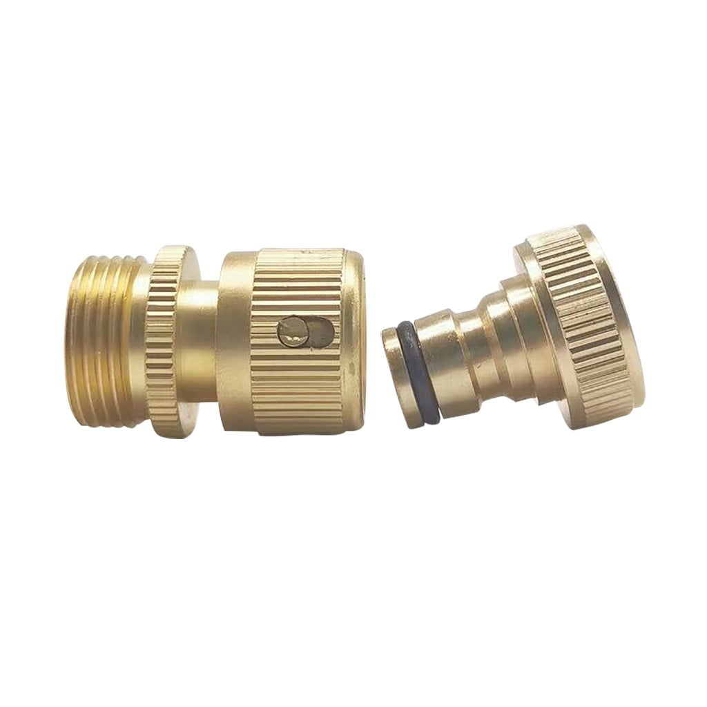 Bowake Garden Hose Quick Connect Solid Brass Quick Connector Garden