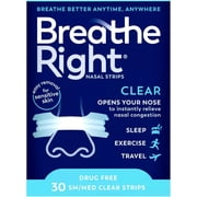 Breathe Right Original Nasal Strips, Tan, Small and Medium, 30 Ct (3 pack)