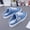 Blue, variant on Women's Casual Canvas Sneakers, Easy Slip-On Comfortable Flat shoes, Anti-Slip Breathable Backless Sneakers